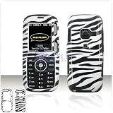 White with Black Stripes ZEBRA Case Cover for Brand LG LX260 Rumor LX-260 Protective Cell Phone Hard SNAP-ON
