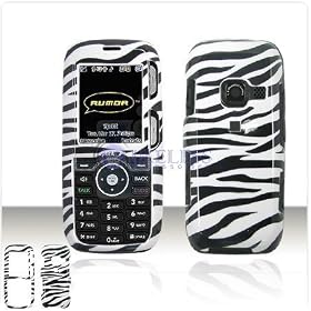 White with Black Stripes ZEBRA Case Cover for Brand LG LX260 Rumor LX-260 Protective Cell Phone Hard SNAP-ON