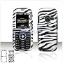 White with Black Stripes ZEBRA Case Cover for Brand LG LX260 Rumor LX-260 Protective Cell Phone Hard SNAP-ON