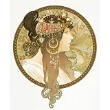 Design for a poster of a Woman's portrait, by Alphonse Mucha (Print On Demand)