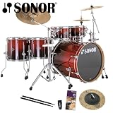Sonor Select Force S Drive Amber Fade 6-Piece Drumset - Sabian Vault Holy China Included with Purchase!