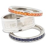 Chicago Bears Logo Crystal Stacked Ring Set