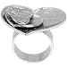 Silver Toned Layers of the Heart Adjustable Ring