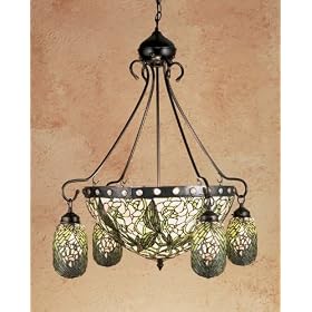 30 Inch W Sweet Pea 4 Lt Chandelier With Invert Ceiling Fixture by 