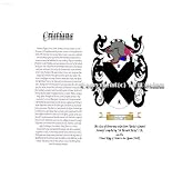 Cristiana Coat of Arms/ Family Crest on Fine Paper and Family History (IN Stock)