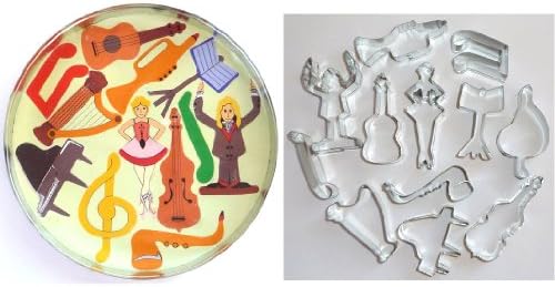 Musical Tin Cookie Cutter 12 Pc Set L408
