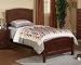Twin Size Bed Contemporary Style in Brown Finish