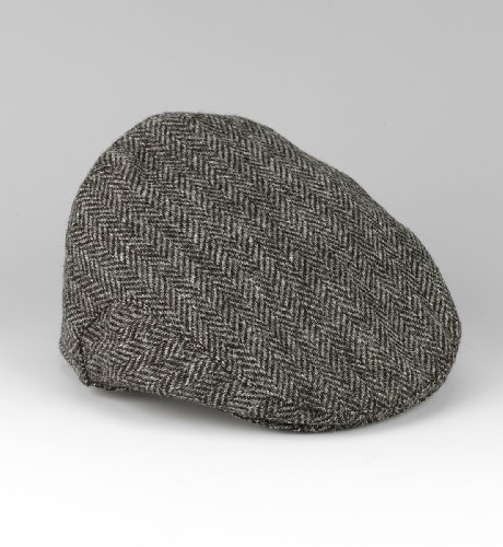 Wool Rich Herringbone Flat Cap