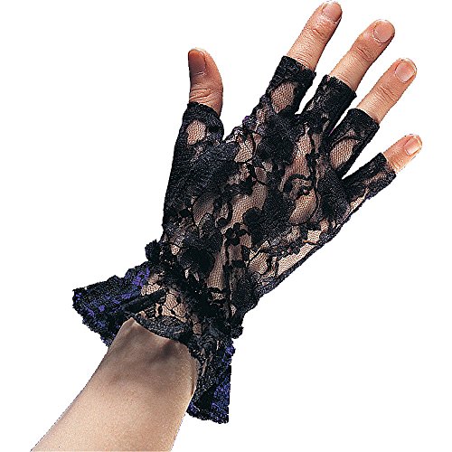 Rubie's Costume Co Lace Fingerless Gloves Costume, Black