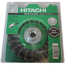 Hitachi 729273 4-Inch Multi-Arbor Twist Knot Carbon Steel Wire Wheel Brush