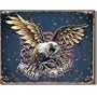 Live to Ride Bald Eagle Distressed Retro Vintage Tin Sign
