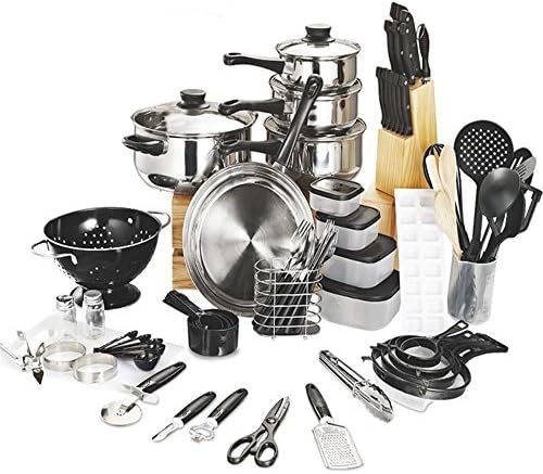 80 Piece/SET Top Fashion Real Cookware Cooking Pots Pans Set cookware Tool Set Kitchen Starter Combo Utensils Gadgets D30