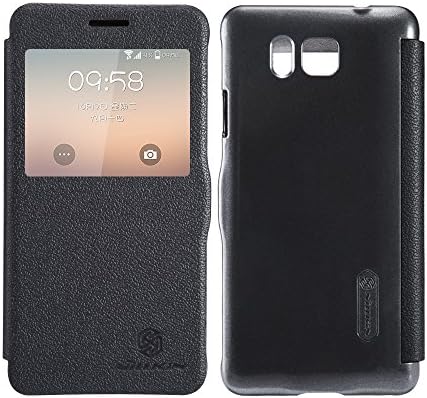 Samsung Galaxy Alpha G850F case WASON@ Fresh APP Smart Wake up / Sleep View Window Side Flip Pu Leather Cover Pc Hard Case Shell Compatible for Samsung Galaxy Alpha (Fresh Black)