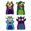 Moody Monster 4-pc. Wash Mitts Set - Multicolor