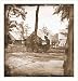 Civil War Photo (M): Gen. Ambrose E. Burnside (reading newspaper) with Mathew B. Brady (nearest tree) at