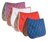 Roma Ecole Contrast Stitch Butterfly Quilt Saddle Pad