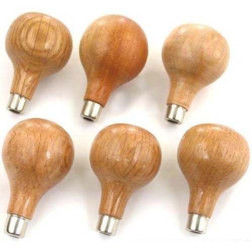 Graver Pear Shape Wood Handle 6 Engraving Beading 