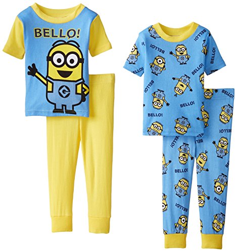 Despicable Me Little Boys' Bello Minions 4 Piece Pajama Set