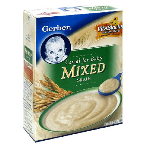 Gerber Mixed Grain Cereal for Baby, 16-Ounce Boxes (Pack of 6) by Gerber