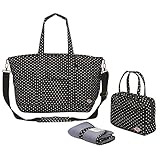 [ルートート]ROOTOTE マミールー キルト マザーズバッグ 黒 ポーチ・シート付3点セット