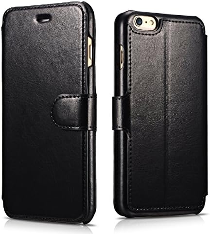 IPhone 6/6s plus Case,Classic Wallet Series,Protective Folio Flip Cover PU Leather Case, Wallet Case [3 Card Holder & 1 Cash Slot] with Stand Function and Magnetic Closure for Apple IPhone 6/6s plus 5.5 inch (Black)