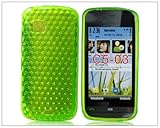 Rhombus TPU Silicone Case Cover for Nokia C5-03 Green