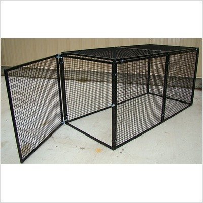 1 by 1 Grid Welded Wire Kennel with No Climb Top Panels Size Small