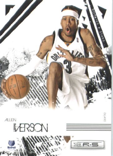 2009 /10 Leaf Rookies & Stars Basketball Card # 27 Allen Iverson Detroit Pistons Mint Condition- Shipped In Protective ScrewDown Display Case!