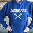 Crossed Stick Lacrosse Hoodie (Color/Size=Black-Large)
