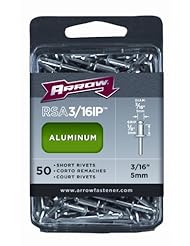 Arrow RSA3/16IP Short Aluminum 3/16-Inch Rivets, 50-Pack