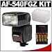 Photo : Pentax AF-540FGZ Flash + Sto-Fen Omni-Bounce Diffuser + 4 Batteries & Charger for Pentax K10D, K20D, K100D, K110D, K200D & K2000 Digital SLR Cameras