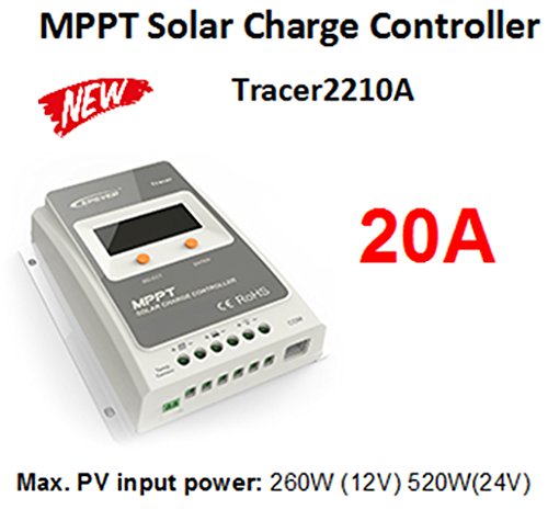 MPPT Tracer 2210A Solar Charge Controller Regulator 12/24V INPUT 20A