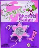 Just For Fun Cowgirl Sheriff Badge. Pink