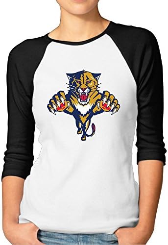 JUN Women's 3/4 Sleeve Football Lion T-Shirt Black XXL