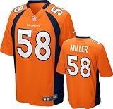 Von Miller Youth Jersey: Home Orange Game Replica #58 Nike Denver Broncos Youth Jersey
