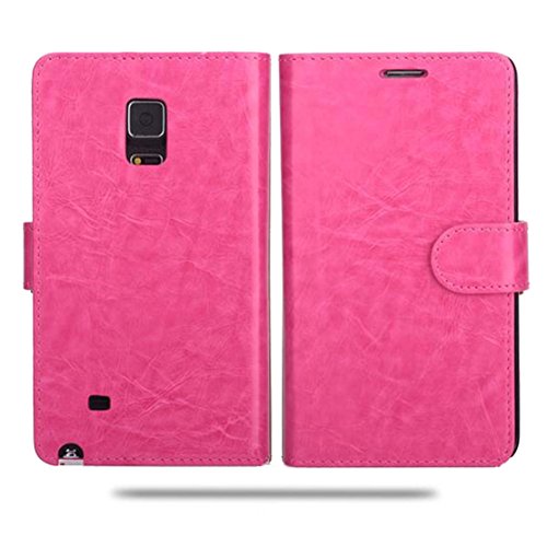 TOOPOOT(TM) For Samsung Galaxy Note Edge SM-N915 Leather Flip Wallet Cover (Hot Pink)