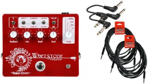 Blackout Effectors Whetstone Phaser Bundle - 4 Items: 2x 18.6' Strukture Cables, 2x Hosa Patch Cables