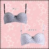 Amazon：ソフト　コットン100％のふわカワ★HAPPY ジュニアソフトワイヤー入り1/2カップブラジャー