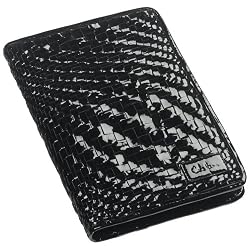 Cole Haan Hand-Woven Patent Leather Cover for 2nd Generation Kindle,Black
