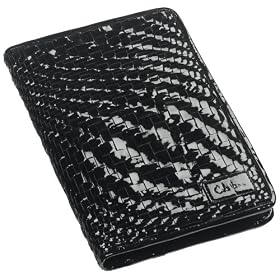 Cole Haan Hand-Woven Patent Leather Cover for 2nd Generation Kindle,Black