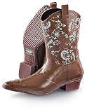 Women's Western Rain Boots Brown
