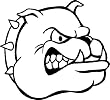 Bulldog, Bulldogge, 20cm Aufkleber
