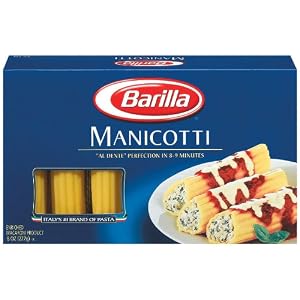 Barilla Manicotti, 8 oz (Pack of 12) by Groceries To Your Door