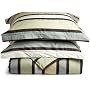 Regal Collection 300-Thread Count Riviera Stripe Reversible Full/Queen Duvet Set