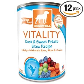 Dogswell Happy Hips for Dogs, Duck & Sweet Potato Stew Recipe, 13-Ounce Cans (Pack of 12)