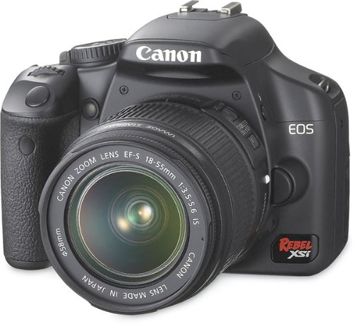 51fIbTdxc8L #1. Cheap Canon EOS Digital Rebel XSi Kit 12.2 megapixel digital SLR camera with 18 55mm IS zoom lens Black by Canon