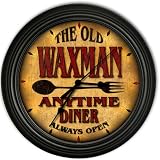 Waxman 's Family Diner Black Cascading Pub Style Wall Clock