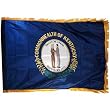 Kentucky 3x5ft Nylon Flag with Indoor Pole Hem and Fringe