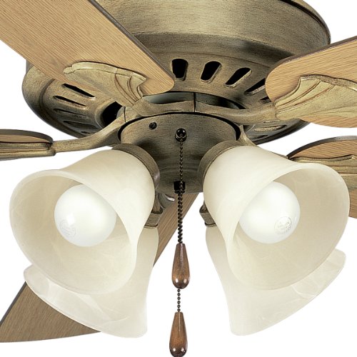 Progress Lighting P2616-42 Four-Light Kit with Alabaster Style Glass Bowl, For Use with P2503 Ceiling Fans, Seabrook