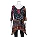 Women's Tunic Top - Jennifer Tie-Dye Blouse With Sharkbite Hem